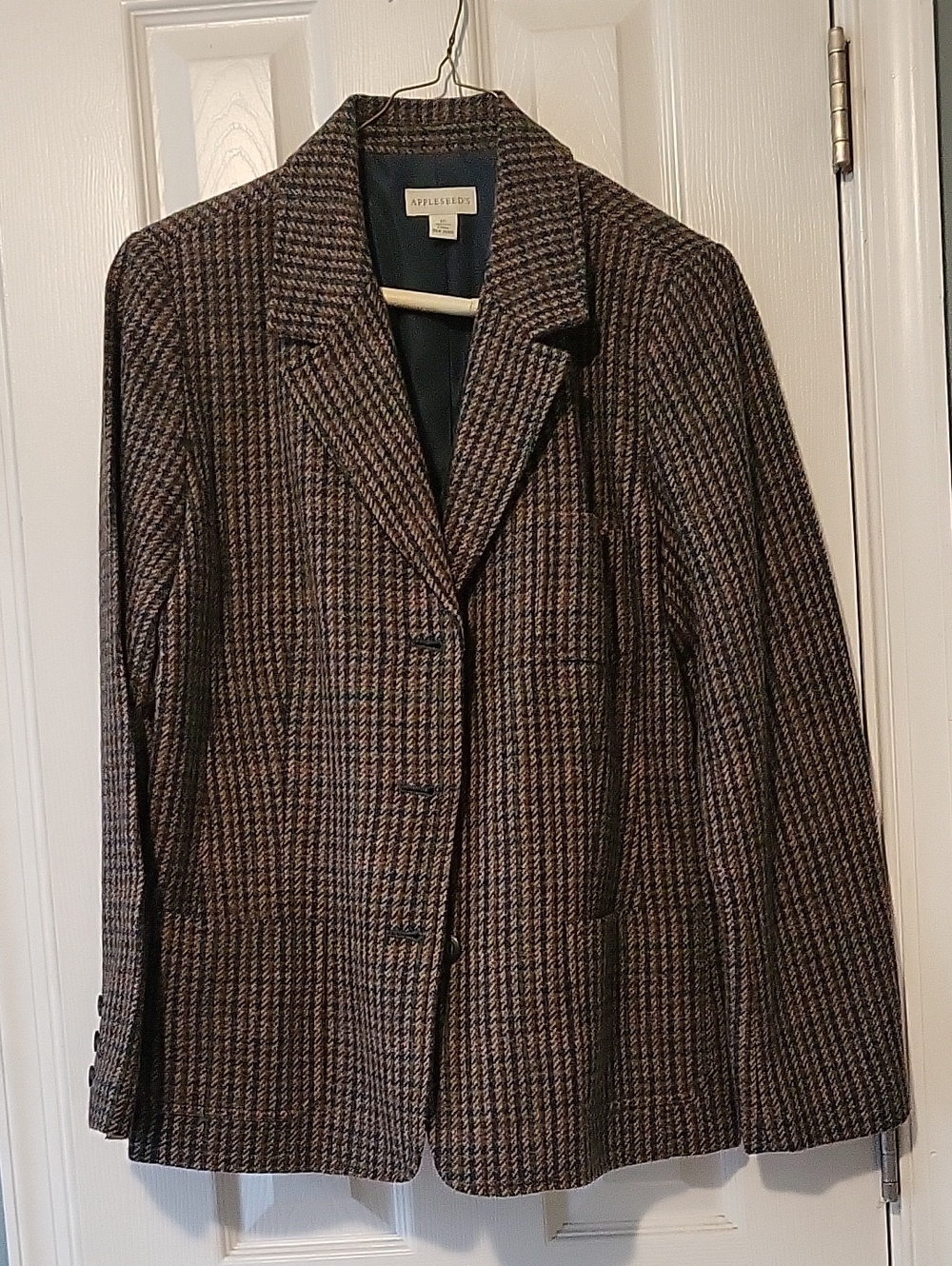 Appleseed's Brown & Black Houndstooth Blazer